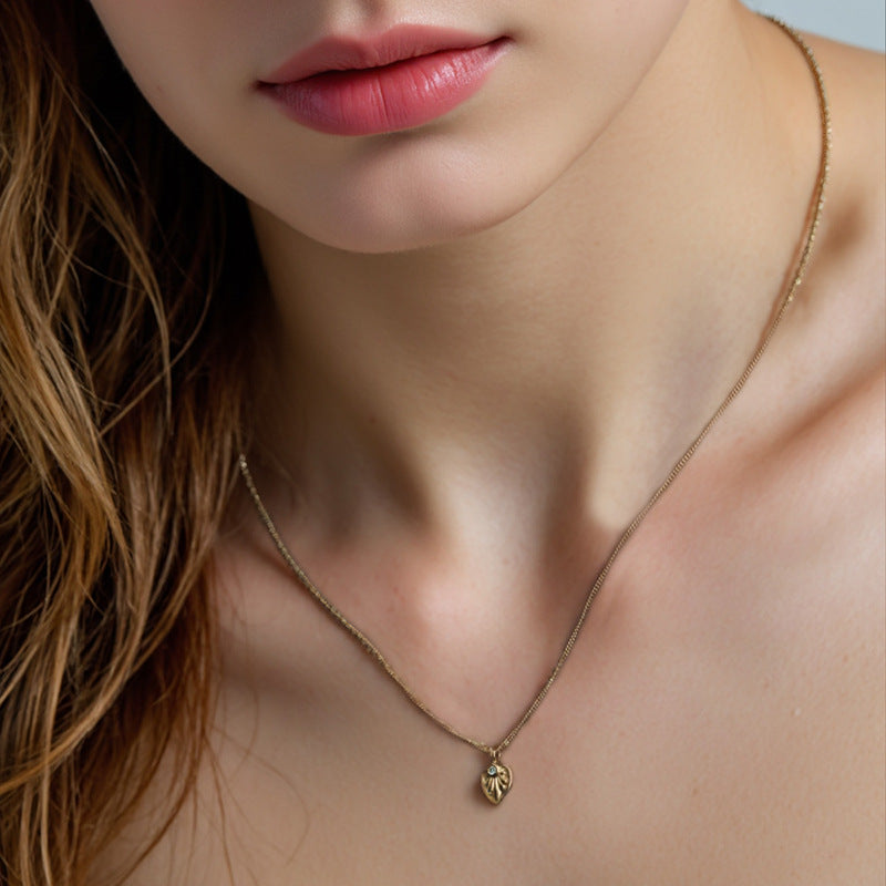 Winged Heart Pendant Necklace