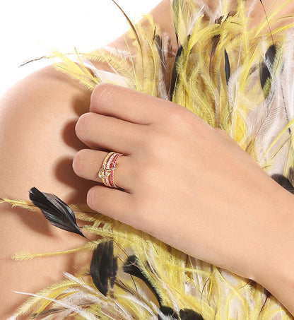 Triple Band Sparkle Ring