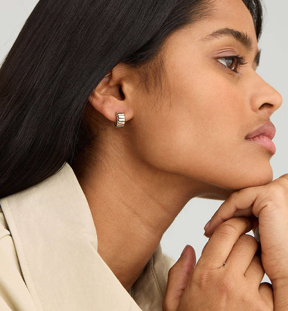 C-Shaped Curved Hoop Earrings