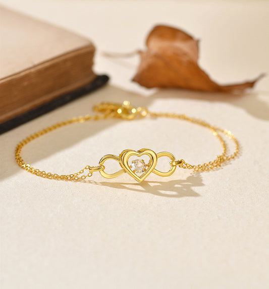 Sparkling Infinity Heart Bracelet
