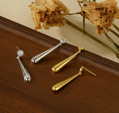 Icy Drop Long Earrings