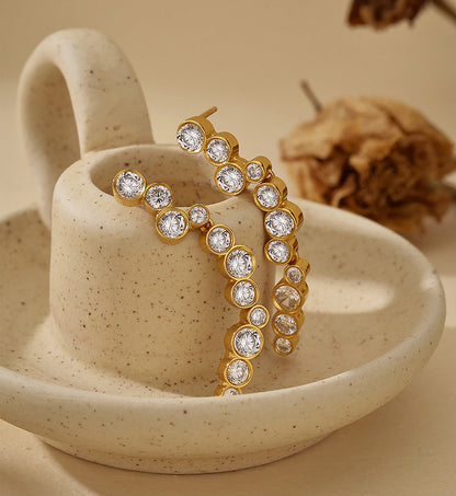 Cascading Pavé Drop Earrings