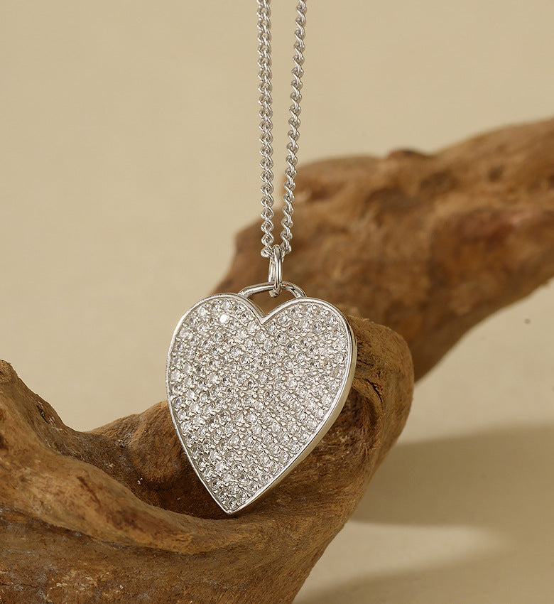 Pavé Heart Pendant Necklace