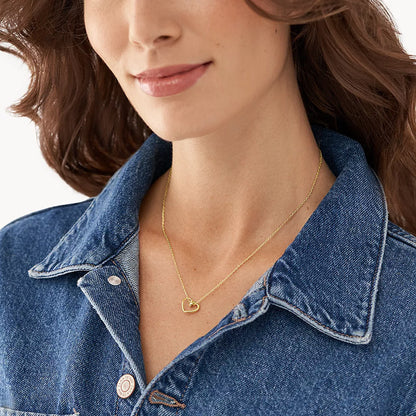 Hollow Heart Pendant Necklace