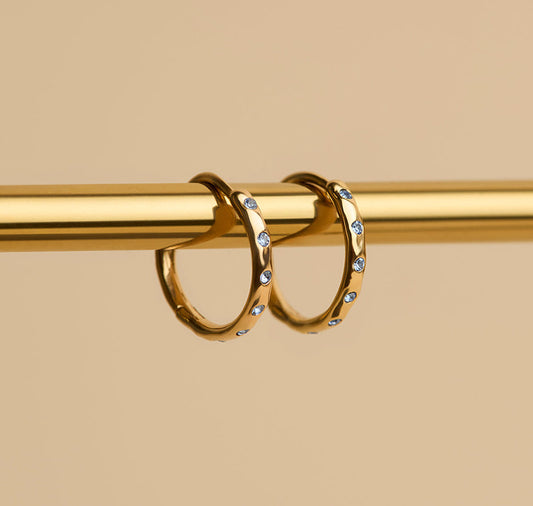 Molten Textured Hoop Earrings