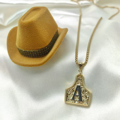 Cowtag Letter Necklace