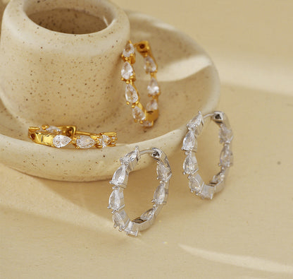 Teardrop Curve Hoop Earrings