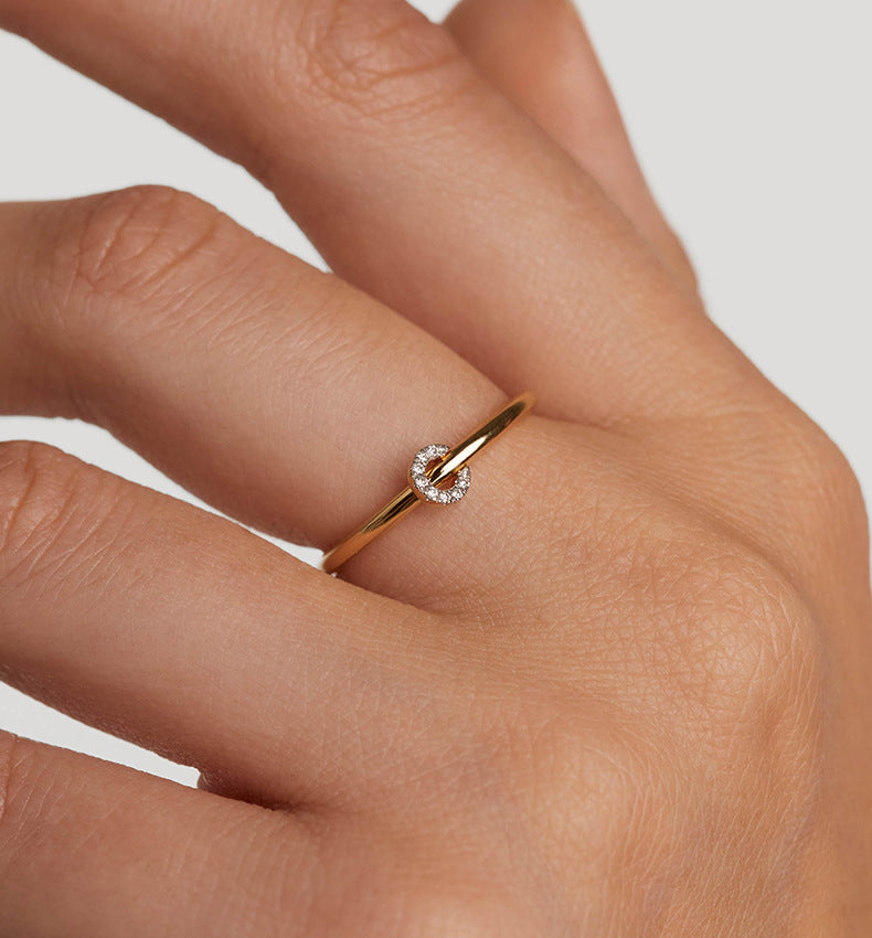 Sparkling Buckle Statement Ring