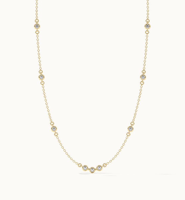 Stationed Curve Necklace