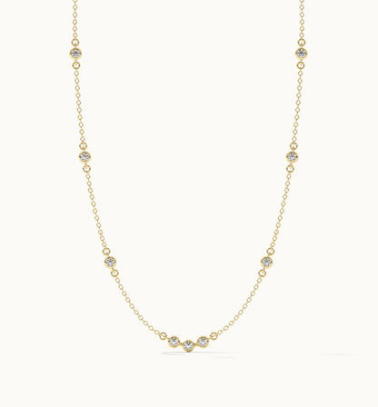 Stationed Curve Necklace