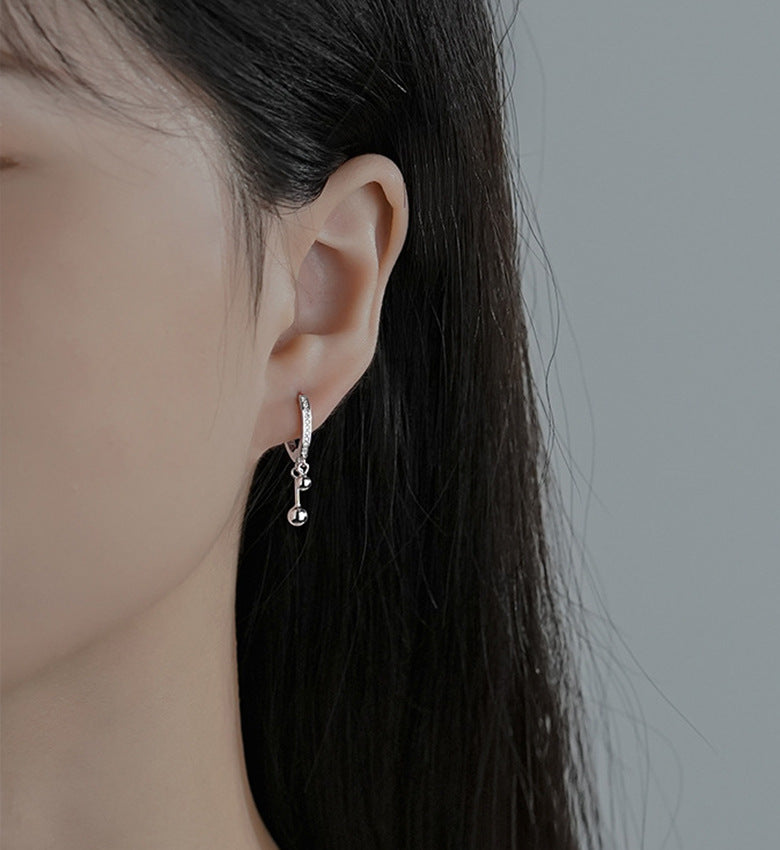 Ball Charm Huggie Hoop Earrings