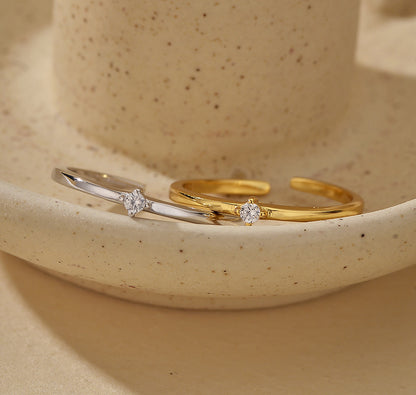 Delicate Open Spark Ring