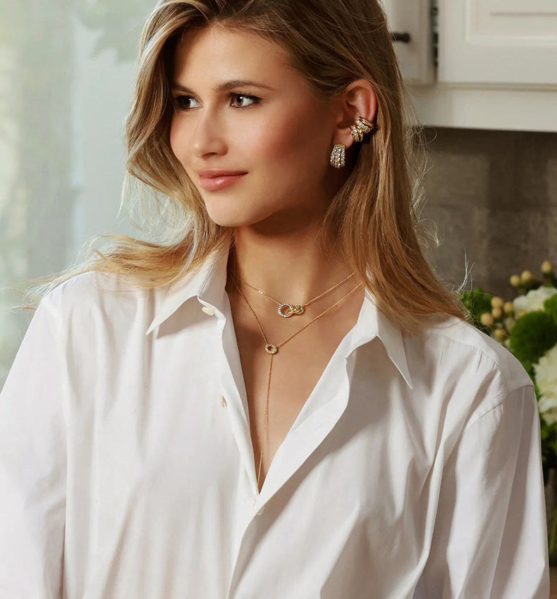 Interlocking Trio Pendant Necklace