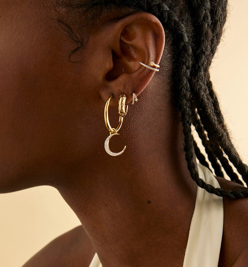 Dual Glow Huggie Earrings