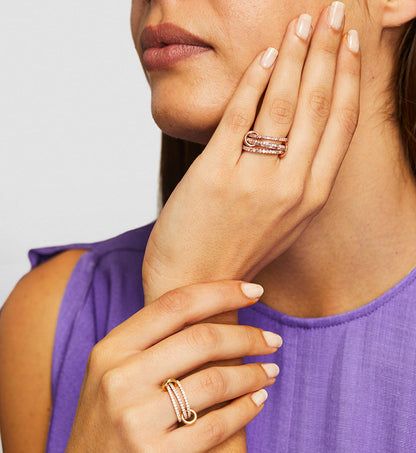 Triple Band Sparkle Ring