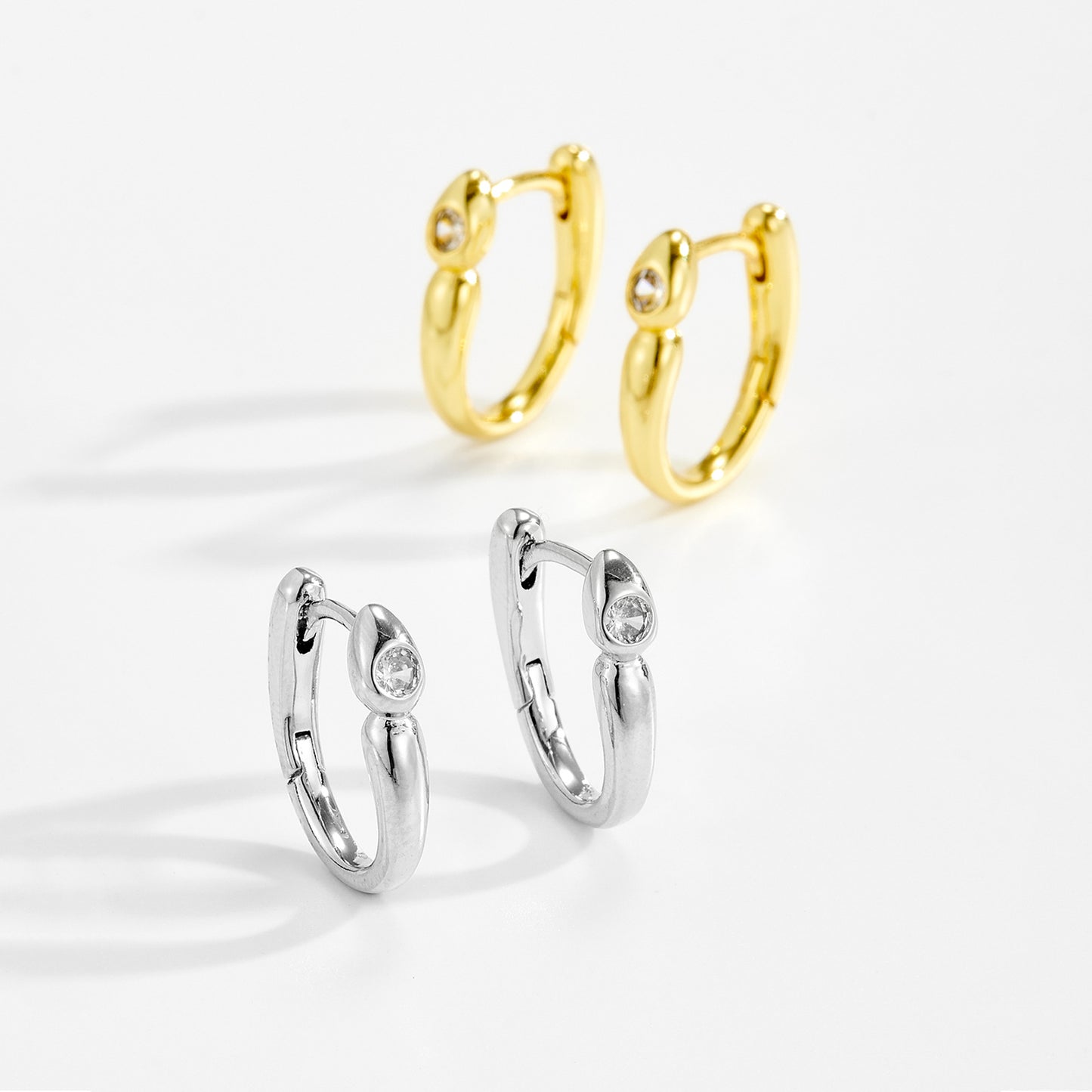 U-Hoop Drop Earrings