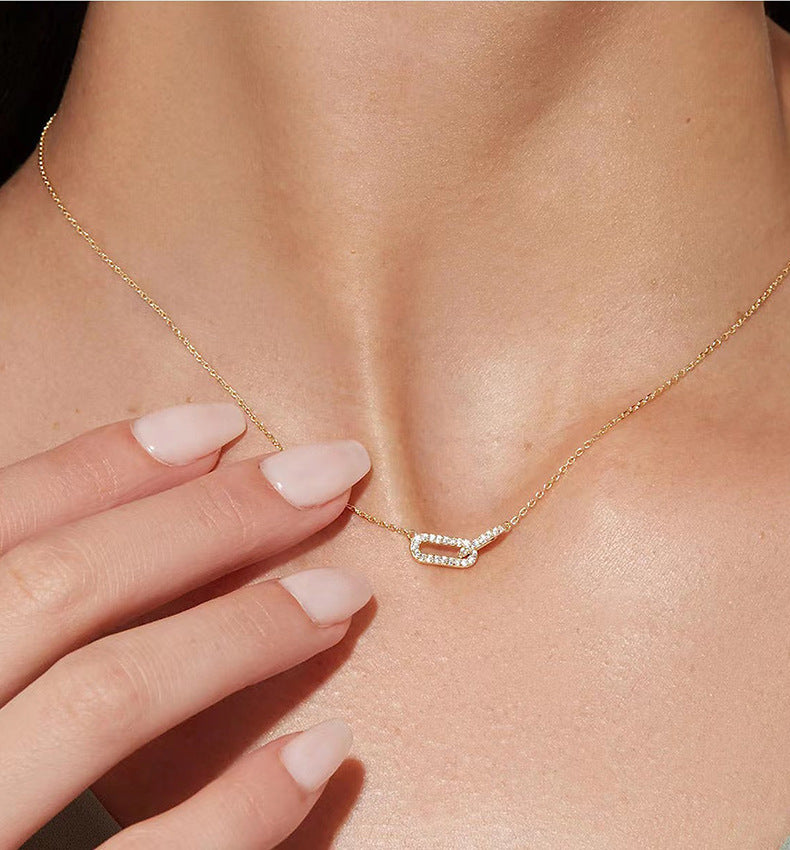 Double Oval Heart Necklace