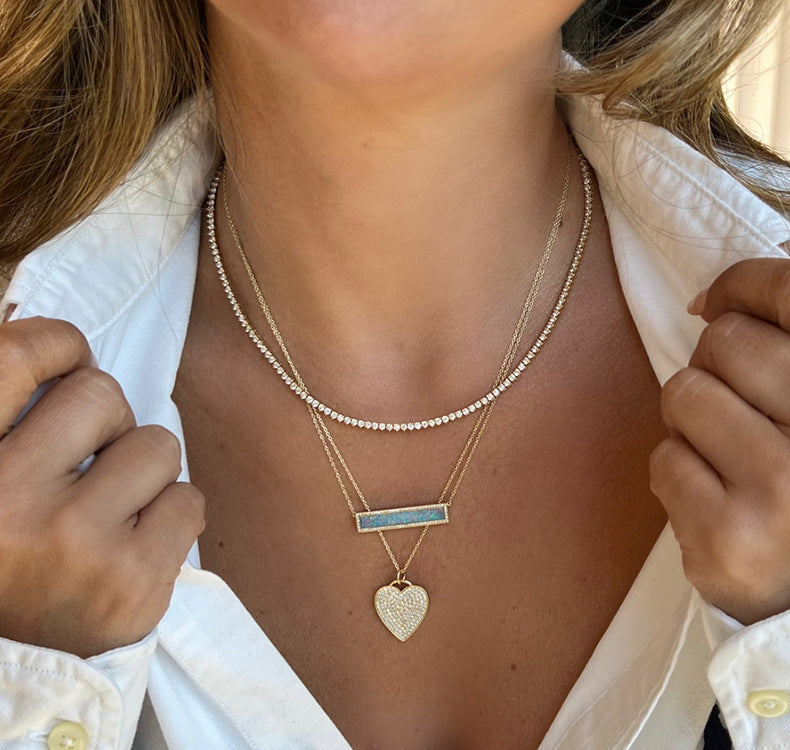 Pavé Heart Pendant Necklace