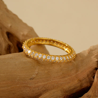 Double Row Sparkle Band Ring