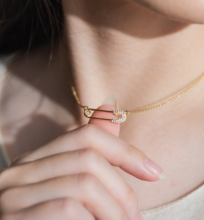 Radiant Brooch Pendant Necklace