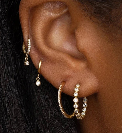 C-Shaped Hoop Earrings