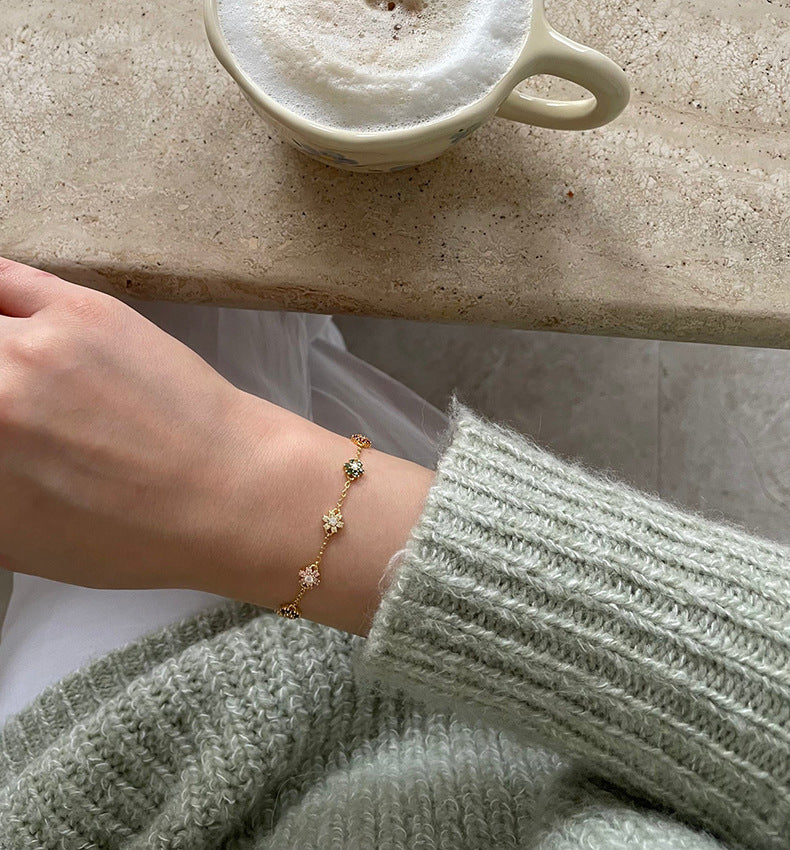 Colorful Flower Charm Bracelet