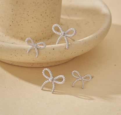 Twisted Bow Stud Earrings