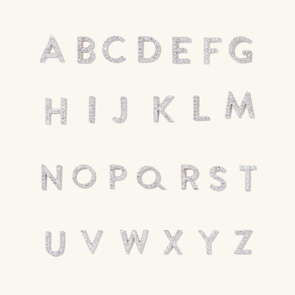 Alphabet Initial Stud Earrings