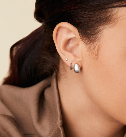 Water Drop Geometric Bean Earrings