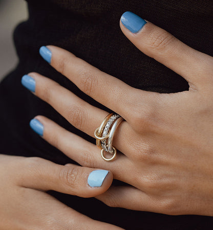 Triple Band Statement Ring