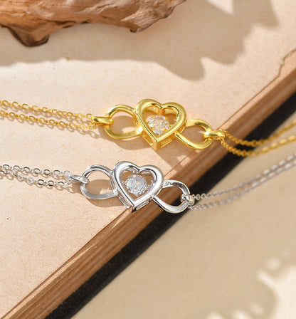 Sparkling Infinity Heart Bracelet