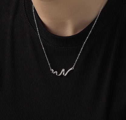 Irregular Ripple Pendant Necklace