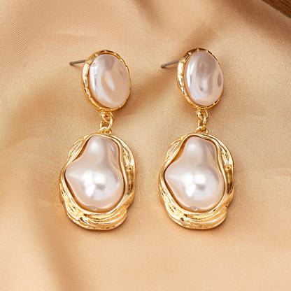 Retro Pearl Drops Charm Earrings