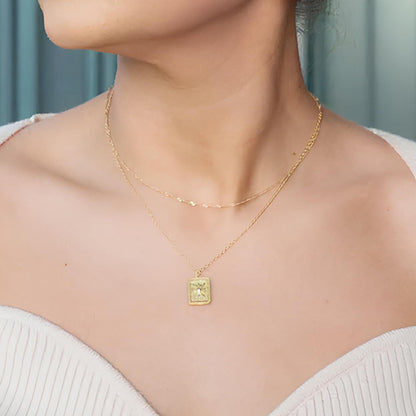 Sunburst Rectangular Necklace