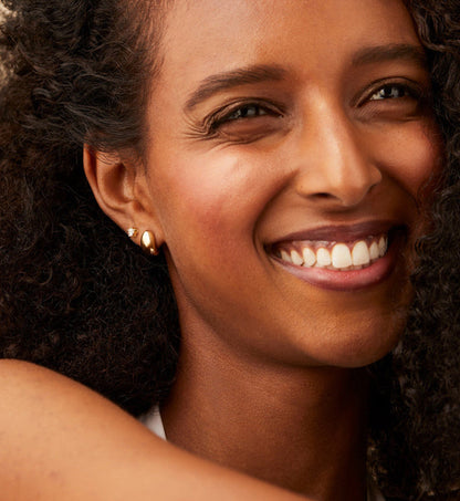 Water Drop Geometric Bean Earrings