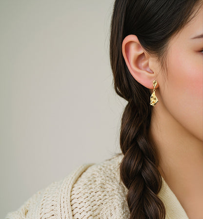 Twisted Leaf Drop Earrings