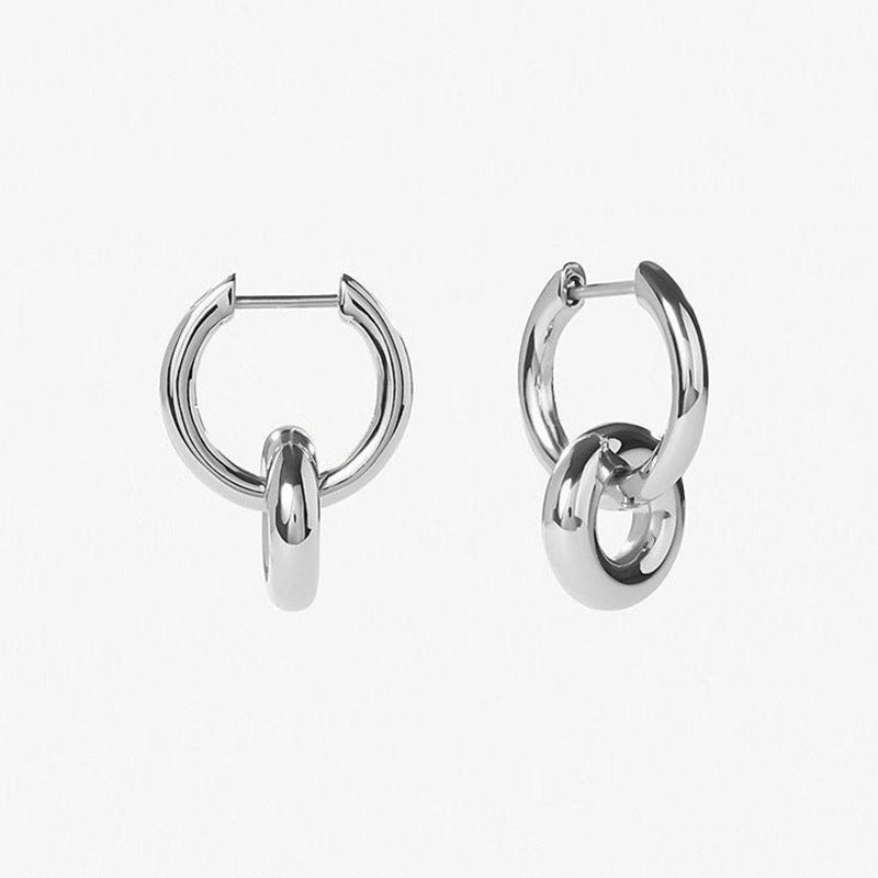 Double Circle Hoop Earrings