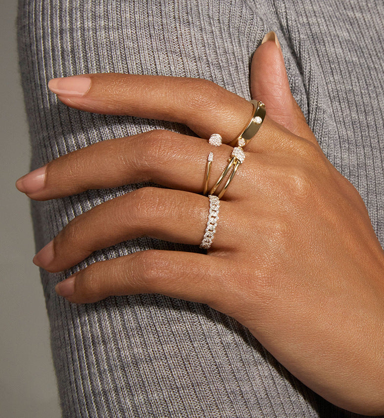 Twisted Spark Band Ring