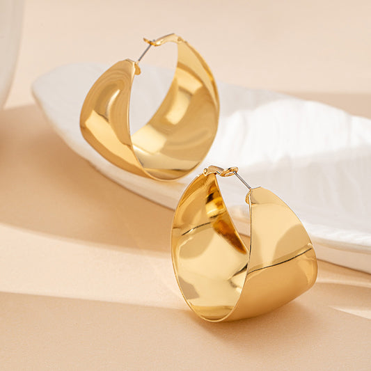 Chunky Twisted Hoop Earrings