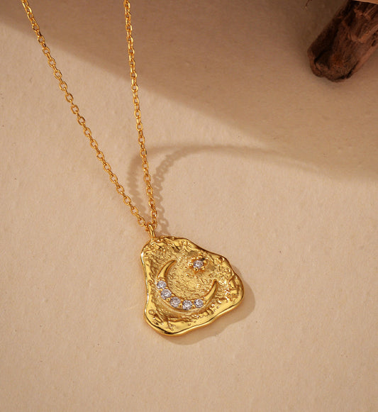 Lunar Trace Pendant Necklace