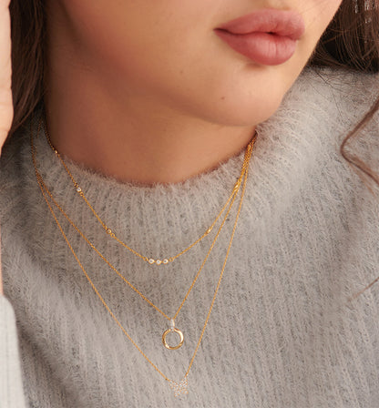 Stationed Curve Necklace