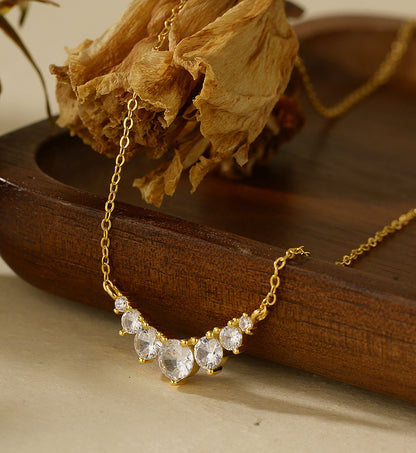 Micro Diamond Smile Necklace