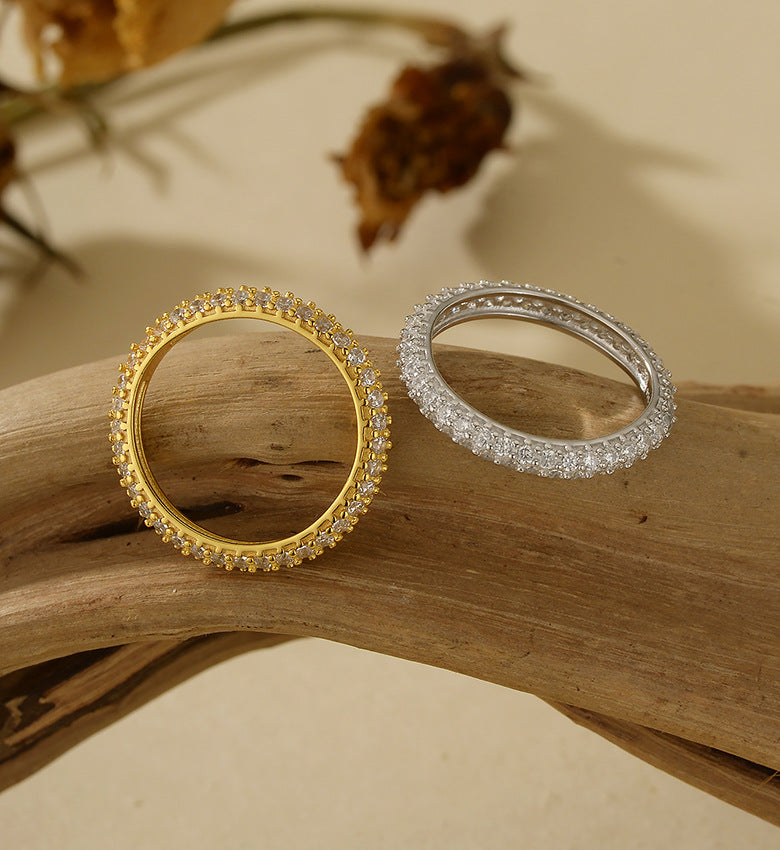 Double Row Sparkle Band Ring