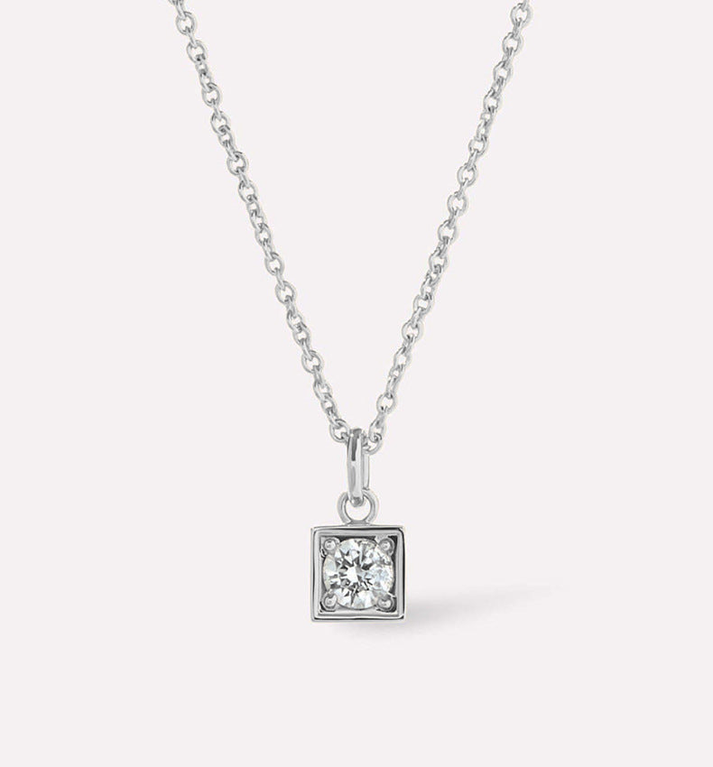 Square & Round Duo Pendant Necklace