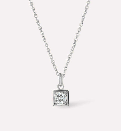 Square & Round Duo Pendant Necklace