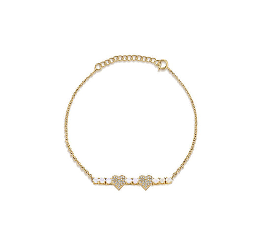 Simple Heart Charm Bracelet