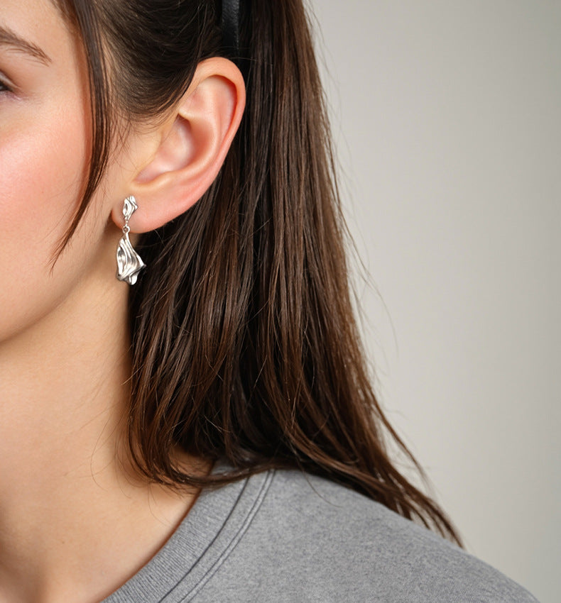 Twisted Leaf Drop Earrings
