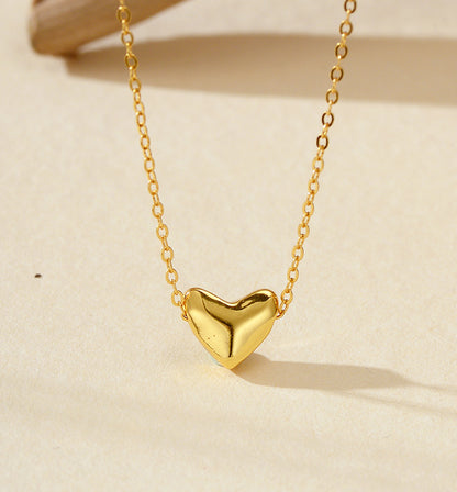 Sliding Heart Clavicle Necklace