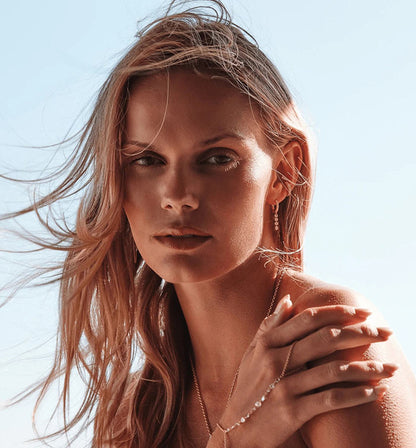 Teardrop Dangle Hoop Earrings