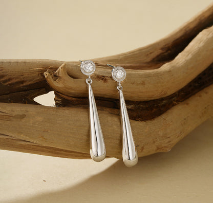 Icy Drop Long Earrings
